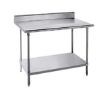Advance Tabco Work Table, 30" wide top, with splash, 36"L