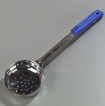 Carlisle Portion Server, Stainless Steel, 8 oz., Perforated, Blue Handle