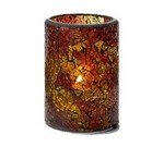 Hollowick Crackle Lamp, Cylinder, Red-Gold