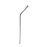 Mercer Tool Stainless Steel Straw, Curved, Wide, 8.5" Long