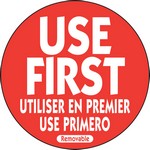National Checking Co. 2" Trilingual Use First Removable Labels
