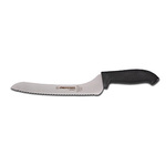 Dexter-Russell 9" Scalloped Offset Sandwich Knife, Black Handle