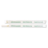 Straw, 7.75", Jumbo, Translucent, Wrapped, Compostable (case of 9600)