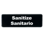 Tablecraft Sign, 3" x 9", "Sanitize/Sanitario"