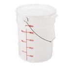 Cambro Pail w/Bail, 22 qt. cap., natural white