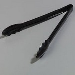 Carlisle Utility Tong, 12", High Heat Plastic, Black
