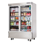 Everest Reach-In Refrigerator, 2-Section, Glass Doors