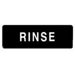 ThunderGroup Symbol Sign, 9" x 3", "Rinse"