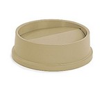 Rubbermaid Untouchable&#174; Container Top, round, 16-1/8" dia., Beige