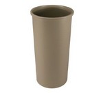 Rubbermaid Untouchable&#174; Container, round, 22 gallon, Beige