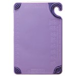 San Jamar Cutting Board, Saf-T-Grip, 9"x12"x1/2", Purple