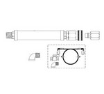 T&S Brass Gas Connector Kit, 1/2" conn., 36"L