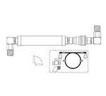 T&S Brass Gas Connector Kit, 1/2" conn., 48"L