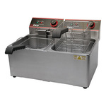 Winco Double Fryer, Electric, Countertop